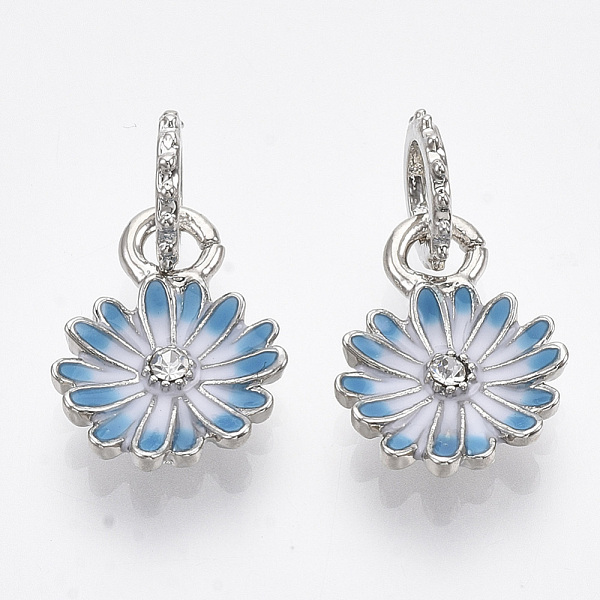 PandaHall Alloy European Dangle Charms, with Crystal Rhinestone and Enamel, Large Hole Pendants, Flower, Platinum, 22mm, Hole: 5mm, Flower..., Clear
PandaHall Alloy European Dangle Charms, with Crystal Rhinestone and Enamel, Large Hole Pendants, Flower, Platinum, 22mm, Hole: 5mm, Flower..., Clear