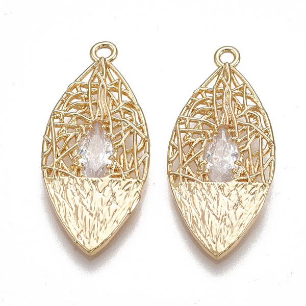 PandaHall Brass Filigree Pendants, Nickel Free, Real 18K Gold Plated, with Cubic Zirconia, Horse Eye, Clear, 27x13x2.5mm, Hole: 1.5mm...
PandaHall Brass Filigree Pendants, Nickel Free, Real 18K Gold Plated, with Cubic Zirconia, Horse Eye, Clear, 27x13x2.5mm, Hole: 1.5mm...