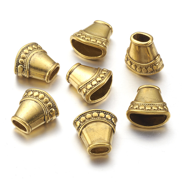 PandaHall Tibetan Style Bead Cones, Lead Free and Nickel Free, Column, Antique Golden, 15x15x8mm, Hole: 6x3~13x6mm Alloy
PandaHall Tibetan Style Bead Cones, Lead Free and Nickel Free, Column, Antique Golden, 15x15x8mm, Hole: 6x3~13x6mm Alloy