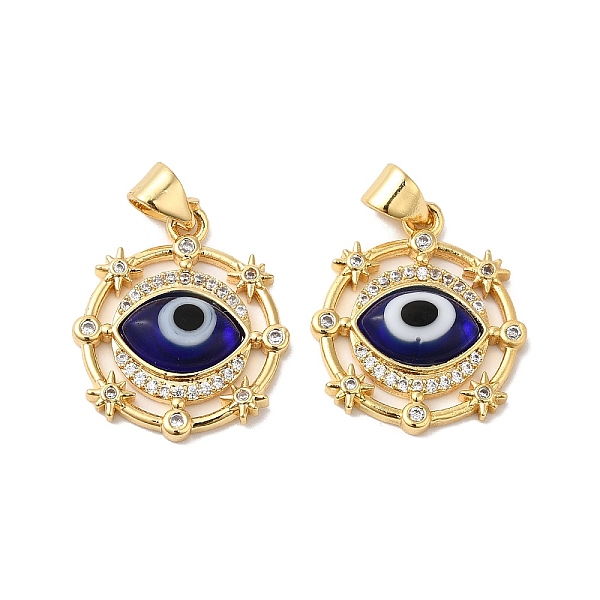 PandaHall Handmade Evil Eye Lampwork Pendants, with Brass Cubic Zirconia Finding, Cadmium Free & Lead Free, Real 18K Gold Plated, Flat Round...
PandaHall Handmade Evil Eye Lampwork Pendants, with Brass Cubic Zirconia Finding, Cadmium Free & Lead Free, Real 18K Gold Plated, Flat Round...