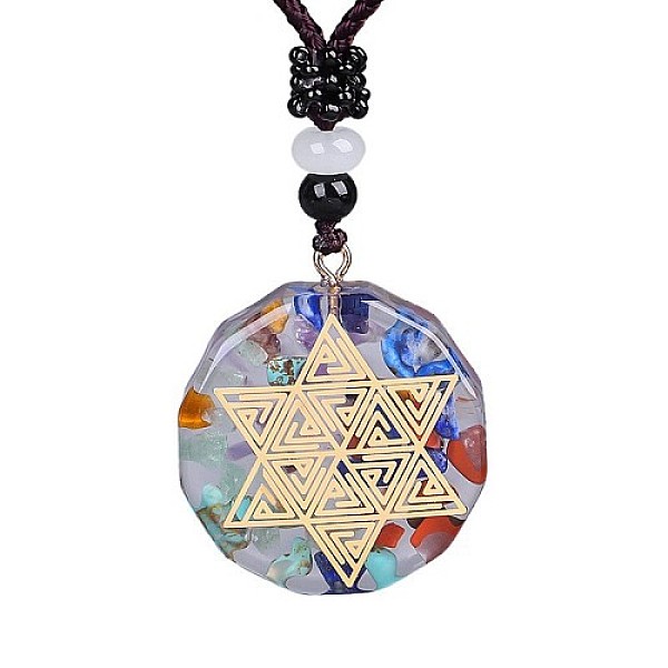 PandaHall Orgonite Chakra Natural & Synthetic Mixed Stone Pendant Necklaces, Nylon Thread Necklace for Women, Flat Round, Star, 25.59 inch...
PandaHall Orgonite Chakra Natural & Synthetic Mixed Stone Pendant Necklaces, Nylon Thread Necklace for Women, Flat Round, Star, 25.59 inch...