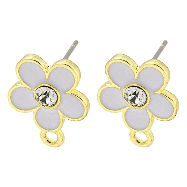 PandaHall Rack Plating Alloy Stud Earring Finding, with Rhinestone, Cadmium Free & Nickel Free & Lead Free, Flower, White, 17x13mm, Hole...
PandaHall Rack Plating Alloy Stud Earring Finding, with Rhinestone, Cadmium Free & Nickel Free & Lead Free, Flower, White, 17x13mm, Hole...