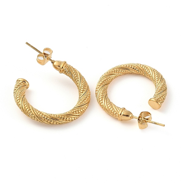 PandaHall Ion Plating(IP) 304 Stainless Steel Round Stud Earrings, Half Hoop Earrings for Women, Golden, 27.5x3mm 304 Stainless Steel Round
PandaHall Ion Plating(IP) 304 Stainless Steel Round Stud Earrings, Half Hoop Earrings for Women, Golden, 27.5x3mm 304 Stainless Steel Round