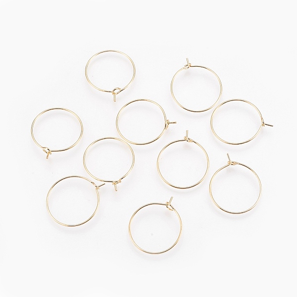 PandaHall Brass Hoop Earrings, Nickel Free, Golden, 21 Gauge, 23x20mm, Pin: 0.7mm Brass
PandaHall Brass Hoop Earrings, Nickel Free, Golden, 21 Gauge, 23x20mm, Pin: 0.7mm Brass