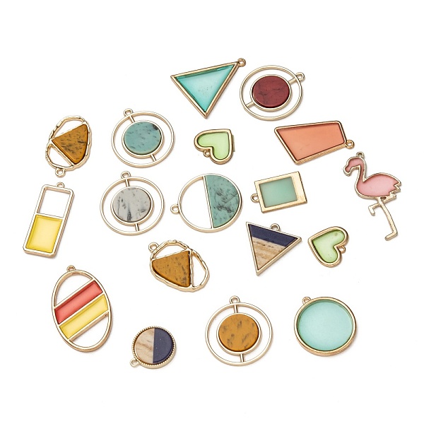 PandaHall Epoxy Resin Pendants, with Alloy Findings, Heart & Rectangle & Square, Light Gold, 15.5~40.5x14~35x1.5~6mm, Hole: 1.5~3mm..., Multicolor
PandaHall Epoxy Resin Pendants, with Alloy Findings, Heart & Rectangle & Square, Light Gold, 15.5~40.5x14~35x1.5~6mm, Hole: 1.5~3mm..., Multicolor