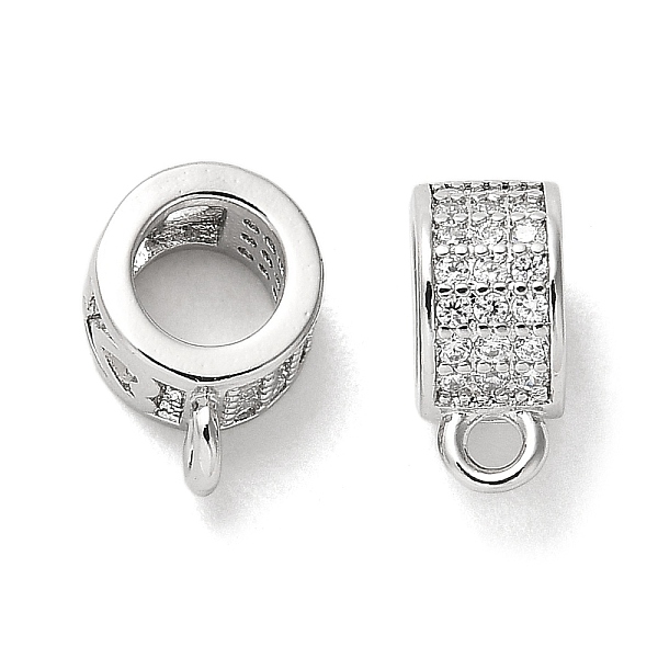 PandaHall Brass Micro Pave Cubic Zirconia Tube Bails, Loop Bails, Ring, Real Platinum Plated, 11x8x5mm, Hole: 1.6mm, Inner Diameter: 5mm..., Clear
PandaHall Brass Micro Pave Cubic Zirconia Tube Bails, Loop Bails, Ring, Real Platinum Plated, 11x8x5mm, Hole: 1.6mm, Inner Diameter: 5mm..., Clear