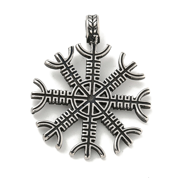 PandaHall Viking 316 Surgical Stainless Steel Pendants, Helm of Awe Charm, Antique Silver, 42x33.5x8mm, Hole: 5.2mm 316 Surgical Stainless...
PandaHall Viking 316 Surgical Stainless Steel Pendants, Helm of Awe Charm, Antique Silver, 42x33.5x8mm, Hole: 5.2mm 316 Surgical Stainless...