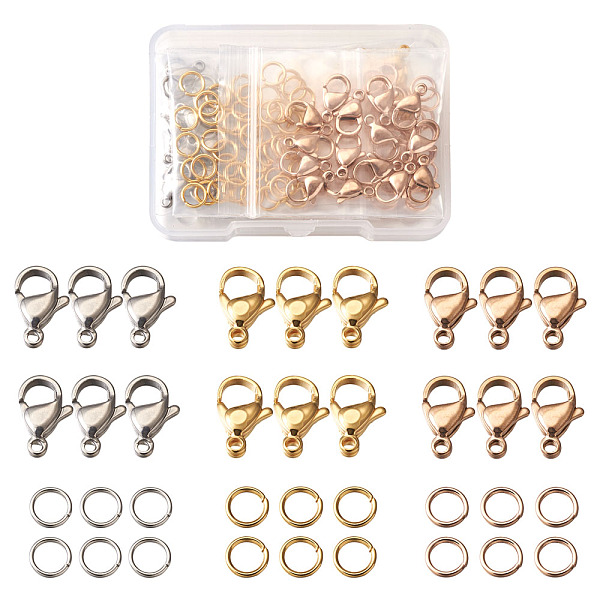 PandaHall Yilisi Vacuum Plating 304 Stainless Steel Lobster Claw Clasps and 304 Stainless Steel Jump Rings, Mixed Color, 12x7x3.5mm, Hole...
PandaHall Yilisi Vacuum Plating 304 Stainless Steel Lobster Claw Clasps and 304 Stainless Steel Jump Rings, Mixed Color, 12x7x3.5mm, Hole...