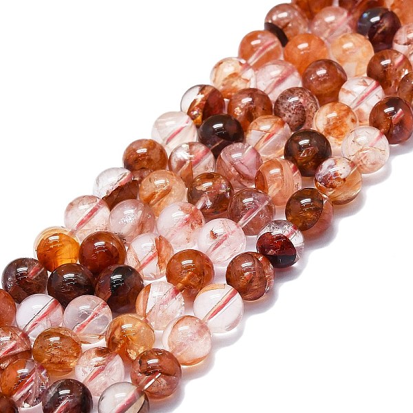 PandaHall Natural Red Hematoid Quartz/Ferruginous Quartz Beads Strands, Fire Quartz, Grade A, Round, 8~9mm, Hole: 0.8mm, about...
PandaHall Natural Red Hematoid Quartz/Ferruginous Quartz Beads Strands, Fire Quartz, Grade A, Round, 8~9mm, Hole: 0.8mm, about...