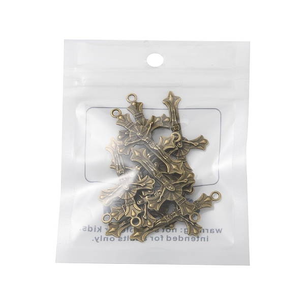 PandaHall Zinc Alloy Pendants, Crucifix Cross, Antique Bronze, 37x21x2mm, Hole: 2mm, 10pcs/set Alloy Cross
PandaHall Zinc Alloy Pendants, Crucifix Cross, Antique Bronze, 37x21x2mm, Hole: 2mm, 10pcs/set Alloy Cross