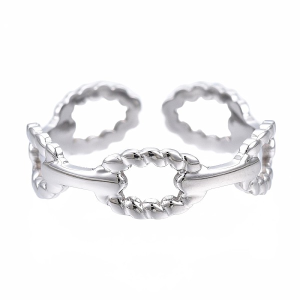 PandaHall 304 Stainless Steel Oval Wrap Open Cuff Ring, Chunky Hollow Ring for Women, Stainless Steel Color, US Size 6 3/4(17.1mm) 304...
PandaHall 304 Stainless Steel Oval Wrap Open Cuff Ring, Chunky Hollow Ring for Women, Stainless Steel Color, US Size 6 3/4(17.1mm) 304...