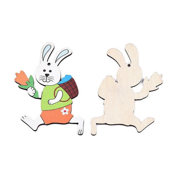 PandaHall Single-Sided Printed Wood Big Pendants, Rabbit Charm with Flower, Light Green, 97x60x2mm, Hole: 3mm Wood Rabbit
PandaHall Single-Sided Printed Wood Big Pendants, Rabbit Charm with Flower, Light Green, 97x60x2mm, Hole: 3mm Wood Rabbit