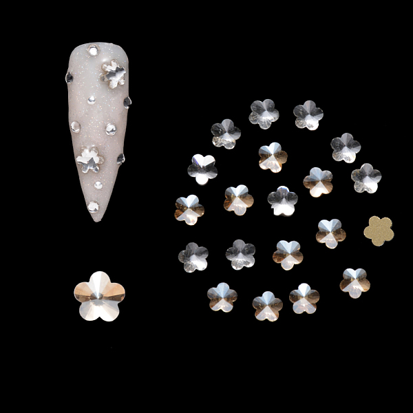 PandaHall Flat Back Glass Rhinestone Cabochons, Nail Art Decoration Accessories, Faceted, Plum Blossom, Mixed Color, 6x6x2.5mm, 20pcs/bag..., Multicolor
PandaHall Flat Back Glass Rhinestone Cabochons, Nail Art Decoration Accessories, Faceted, Plum Blossom, Mixed Color, 6x6x2.5mm, 20pcs/bag..., Multicolor
