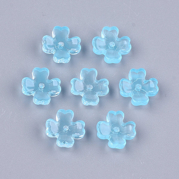 PandaHall Transparent Spray Painted Glass Bead Caps, 4-Petal, Flower, Light Sky Blue, 9.5x9.5x3mm, Hole: 1mm Glass Blue
PandaHall Transparent Spray Painted Glass Bead Caps, 4-Petal, Flower, Light Sky Blue, 9.5x9.5x3mm, Hole: 1mm Glass Blue