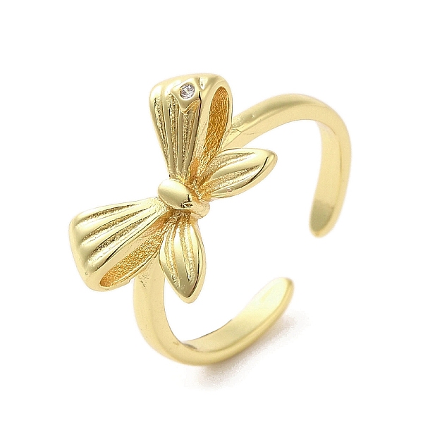 PandaHall Rack Plating Brass Micro Pave Cubic Zirconia Finger Ring, Cuff Ring, Long-Lasting Plated, Cadmium Free & Lead Free, Bowknot, Real..., Clear
PandaHall Rack Plating Brass Micro Pave Cubic Zirconia Finger Ring, Cuff Ring, Long-Lasting Plated, Cadmium Free & Lead Free, Bowknot, Real..., Clear