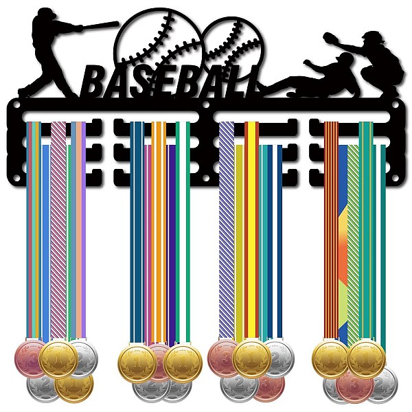 PandaHall Sports Theme Iron Medal Hanger Holder Display Wall Rack, 3-Line, with Screws, Javelin, Baseball, 130x290mm, Hole: 5mm Iron..., Black
PandaHall Sports Theme Iron Medal Hanger Holder Display Wall Rack, 3-Line, with Screws, Javelin, Baseball, 130x290mm, Hole: 5mm Iron..., Black