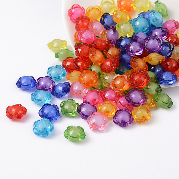 PandaHall Mixed Color Transparent Faceted Flower Acrylic Beads, Bead in Bead, 12x13x8mm, Hole: 2mm Acrylic Flower Multicolor
PandaHall Mixed Color Transparent Faceted Flower Acrylic Beads, Bead in Bead, 12x13x8mm, Hole: 2mm Acrylic Flower Multicolor
