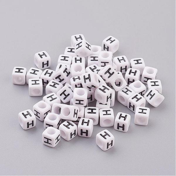PandaHall Acrylic Horizontal Hole Letter Beads, Cube, White, Letter H, Size: about 6mm wide, 6mm long, 6mm high, hole: about 3.2mm, about...
PandaHall Acrylic Horizontal Hole Letter Beads, Cube, White, Letter H, Size: about 6mm wide, 6mm long, 6mm high, hole: about 3.2mm, about...
