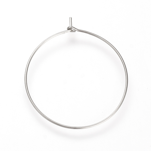 PandaHall 304 Stainless Steel Hoop Earrings, Stainless Steel Color, 24 Gauge, 34x29.5x0.5mm, pin: 0.5mm 304 Stainless Steel
PandaHall 304 Stainless Steel Hoop Earrings, Stainless Steel Color, 24 Gauge, 34x29.5x0.5mm, pin: 0.5mm 304 Stainless Steel