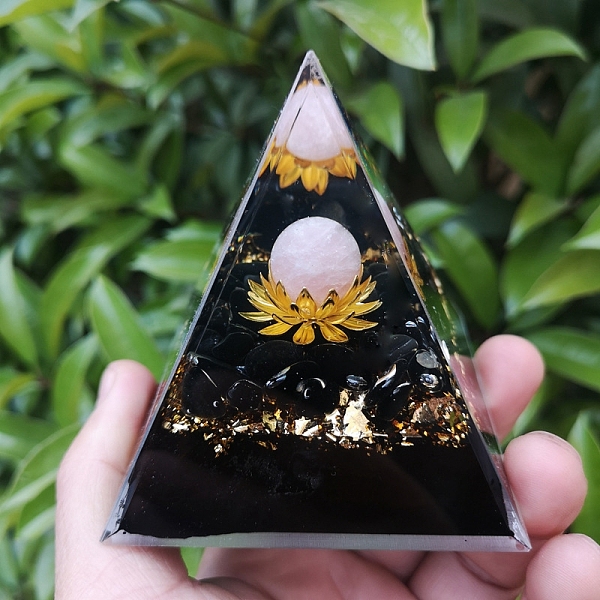 PandaHall Orgonite Pyramid Resin Energy Generators, Reiki Natural Obsidian Chip inside for Home Office Desk Decoration, 80x80x80mm Obsidian...
PandaHall Orgonite Pyramid Resin Energy Generators, Reiki Natural Obsidian Chip inside for Home Office Desk Decoration, 80x80x80mm Obsidian...