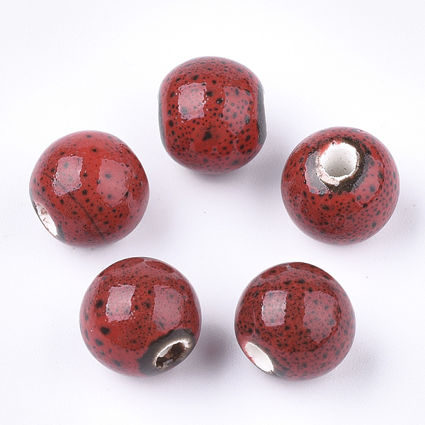 PandaHall Handmade Porcelain Beads, Fancy Antique Glazed Porcelain, Round, FireBrick, 10.5~11x9.5mm, Hole: 2.5mm Porcelain Round Red
PandaHall Handmade Porcelain Beads, Fancy Antique Glazed Porcelain, Round, FireBrick, 10.5~11x9.5mm, Hole: 2.5mm Porcelain Round Red