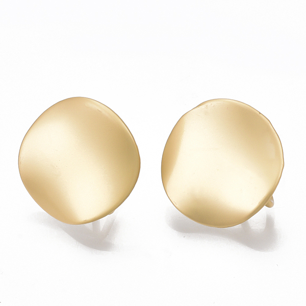 PandaHall Smooth Surface Alloy Stud Earring Findings, with Loop and Steel Pin, Wavy, Flat Round, Matte Gold Color, 15mm, Hole: 3mm, Pin...
PandaHall Smooth Surface Alloy Stud Earring Findings, with Loop and Steel Pin, Wavy, Flat Round, Matte Gold Color, 15mm, Hole: 3mm, Pin...