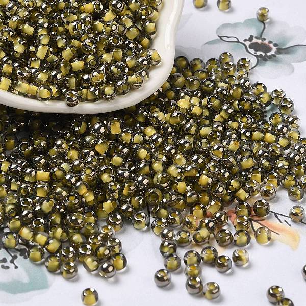 PandaHall Transparent Inside Colours Glass Seed Beads, Half Plated, Round Hole, Round, Light Khaki, 4x3mm, Hole: 1.2mm, 7650pcs/pound Glass
PandaHall Transparent Inside Colours Glass Seed Beads, Half Plated, Round Hole, Round, Light Khaki, 4x3mm, Hole: 1.2mm, 7650pcs/pound Glass