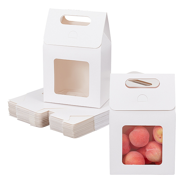 PandaHall Folding Paper Gift Bags with Hole Handle and Plastic Visible Window, White, Finished Product: 15x9.8x5.8cm Paper None White
PandaHall Folding Paper Gift Bags with Hole Handle and Plastic Visible Window, White, Finished Product: 15x9.8x5.8cm Paper None White