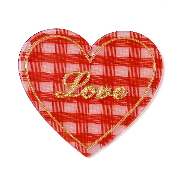 PandaHall Valentine's Day Acrylic Pendants, Love, Red, 44.5x50x2mm, Hole: 2mm Acrylic Heart Red
PandaHall Valentine's Day Acrylic Pendants, Love, Red, 44.5x50x2mm, Hole: 2mm Acrylic Heart Red