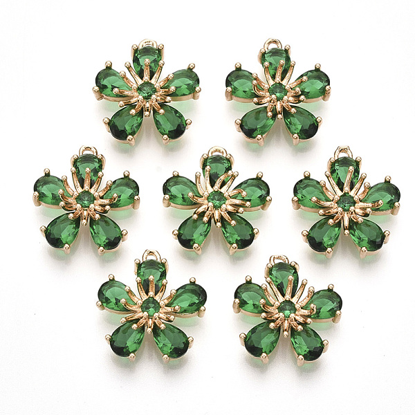 PandaHall Transparent Glass Pendants, with Golden Tone Brass Findings, Faceted, Flower, Sea Green, 16x14.5x6mm, Hole: 1mm Brass+Glass Flower...
PandaHall Transparent Glass Pendants, with Golden Tone Brass Findings, Faceted, Flower, Sea Green, 16x14.5x6mm, Hole: 1mm Brass+Glass Flower...