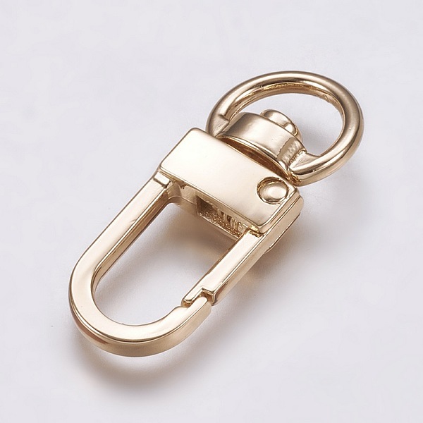 PandaHall Zinc Alloy Swivel Clasps, Swivel Snap Hook, Golden, 34x14x6.5mm, Hole: 10x5mm Alloy
PandaHall Zinc Alloy Swivel Clasps, Swivel Snap Hook, Golden, 34x14x6.5mm, Hole: 10x5mm Alloy