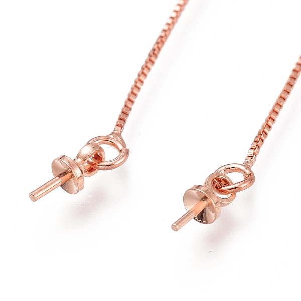 PandaHall Brass Stud Earring Findings, Ear Thread, with Box Chains and Pinch Bail, for Half Drilled Bead, Rose Gold, 109mm, Pin: 0.8mm Brass...
PandaHall Brass Stud Earring Findings, Ear Thread, with Box Chains and Pinch Bail, for Half Drilled Bead, Rose Gold, 109mm, Pin: 0.8mm Brass...