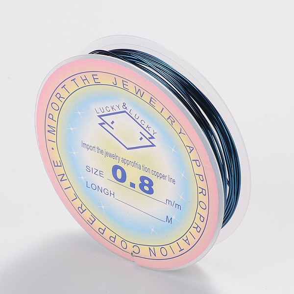 PandaHall Round Copper Jewelry Wire, Steel Blue, 20 Gauge, 0.8mm, about 9.84 Feet(3m)/roll Copper Round Blue
PandaHall Round Copper Jewelry Wire, Steel Blue, 20 Gauge, 0.8mm, about 9.84 Feet(3m)/roll Copper Round Blue