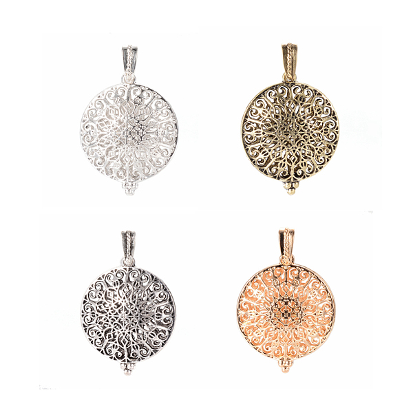 PandaHall Alloy Diffuser Locket Pendants, with Magnetic, Flat Round, Mixed Color, 43x35x16mm, Hole: 7x4mm Alloy Flat Round
PandaHall Alloy Diffuser Locket Pendants, with Magnetic, Flat Round, Mixed Color, 43x35x16mm, Hole: 7x4mm Alloy Flat Round