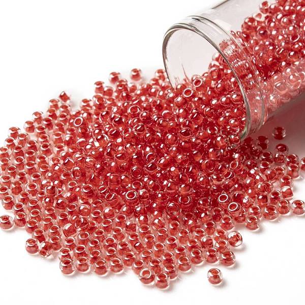 PandaHall TOHO Round Seed Beads, Japanese Seed Beads, (341) Inside Color Crystal/Tomato Lined, 8/0, 3mm, Hole: 1mm, about 222pcs/bottle..., Red
PandaHall TOHO Round Seed Beads, Japanese Seed Beads, (341) Inside Color Crystal/Tomato Lined, 8/0, 3mm, Hole: 1mm, about 222pcs/bottle..., Red