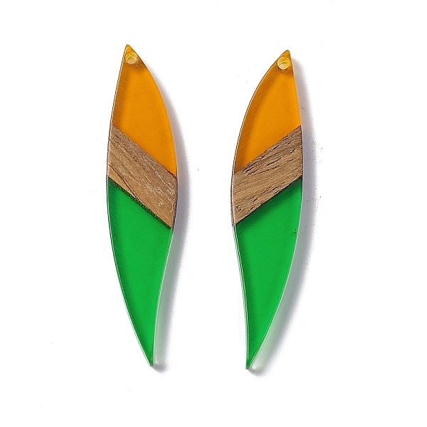 PandaHall Transparent Resin & Walnut Wood Big Pendants, Leaf Charms, Lime Green, 53x11.5x3mm, Hole: 1.8mm Resin+Wood Leaf
PandaHall Transparent Resin & Walnut Wood Big Pendants, Leaf Charms, Lime Green, 53x11.5x3mm, Hole: 1.8mm Resin+Wood Leaf