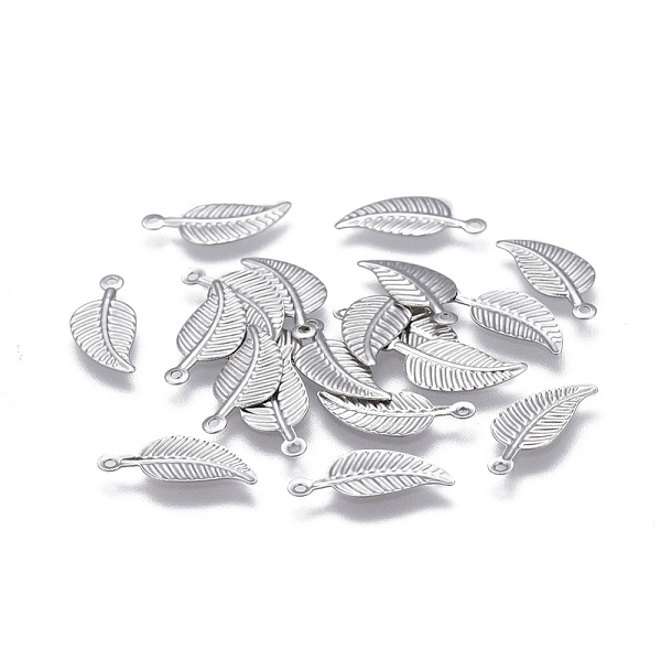 PandaHall 304 Stainless Steel Charms, Leaf, Stainless Steel Color, 14x6x0.5mm, Hole: 0.8mm 304 Stainless Steel Leaf
PandaHall 304 Stainless Steel Charms, Leaf, Stainless Steel Color, 14x6x0.5mm, Hole: 0.8mm 304 Stainless Steel Leaf
