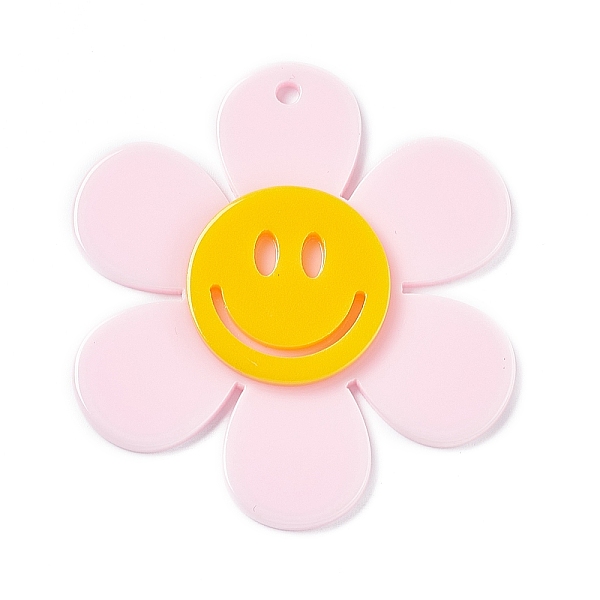 PandaHall Opaque Acrylic Big Pendants, Sunflower with Smiling Face Charm, Misty Rose, 55x50.5x5mm, Hole: 2.5mm Acrylic Flower
PandaHall Opaque Acrylic Big Pendants, Sunflower with Smiling Face Charm, Misty Rose, 55x50.5x5mm, Hole: 2.5mm Acrylic Flower