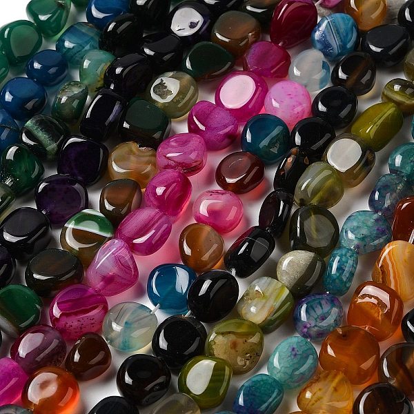 PandaHall Natural Agate Beads Strands, Dyed & Heated, Nuggets, Tumbled Stone, Mixed Color, 14~15x10~14x8~9.5mm, Hole: 1.6mm, about..., Multicolor
PandaHall Natural Agate Beads Strands, Dyed & Heated, Nuggets, Tumbled Stone, Mixed Color, 14~15x10~14x8~9.5mm, Hole: 1.6mm, about..., Multicolor