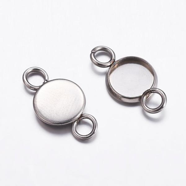 PandaHall 201 Stainless Steel Cabochon Connector Settings, with 304 Stainless Steel Clasp, Plain Edge Bezel Cups, Flat Round, Stainless...
PandaHall 201 Stainless Steel Cabochon Connector Settings, with 304 Stainless Steel Clasp, Plain Edge Bezel Cups, Flat Round, Stainless...