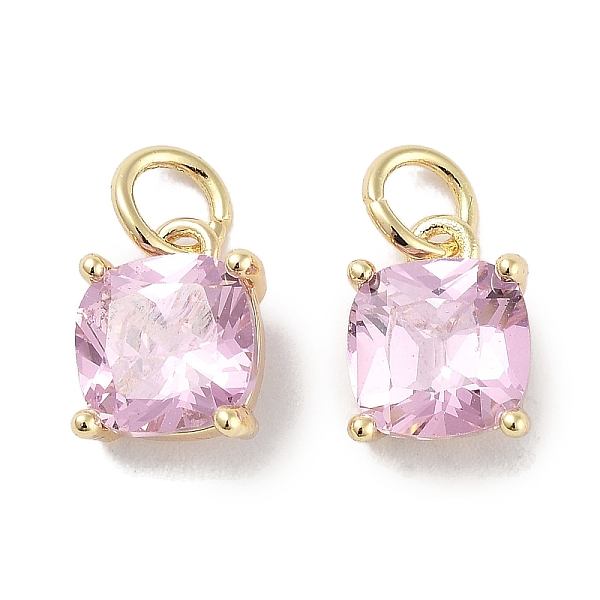 PandaHall Brass Micro Pave Cubic Zirconia Charms, with Jump Ring, Suqare, Real 18K Gold Plated, Pink, 9.5x7x3.5mm, Hole: 2.5mm Brass+Cubic...
PandaHall Brass Micro Pave Cubic Zirconia Charms, with Jump Ring, Suqare, Real 18K Gold Plated, Pink, 9.5x7x3.5mm, Hole: 2.5mm Brass+Cubic...