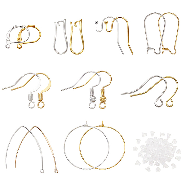 PandaHall DIY Earring Sets, with Brass Earring Hooks, Leverback Earring Findings, Stainless Steel Hoop Earring Findings and Plastic Ear Nuts...
PandaHall DIY Earring Sets, with Brass Earring Hooks, Leverback Earring Findings, Stainless Steel Hoop Earring Findings and Plastic Ear Nuts...