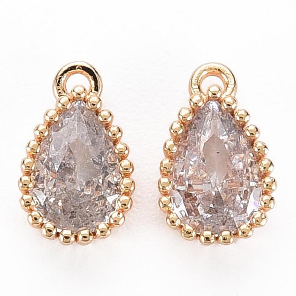 PandaHall Brass Inlaid Cubic Zirconia Charms, Nickel Free, Long-Lasting Plated, Real 18K Gold Plated, Teardrop, Clear, 8x5x2mm, Hole: 0.8mm...
PandaHall Brass Inlaid Cubic Zirconia Charms, Nickel Free, Long-Lasting Plated, Real 18K Gold Plated, Teardrop, Clear, 8x5x2mm, Hole: 0.8mm...