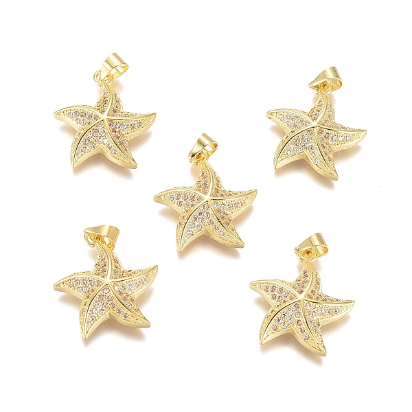 PandaHall Brass Micro Pave Clear Cubic Zirconia Pendants, Long-Lasting Plated, Starfish/Sea Stars, Clear, Golden, 19.8x17.5x4.5mm, Hole...
PandaHall Brass Micro Pave Clear Cubic Zirconia Pendants, Long-Lasting Plated, Starfish/Sea Stars, Clear, Golden, 19.8x17.5x4.5mm, Hole...