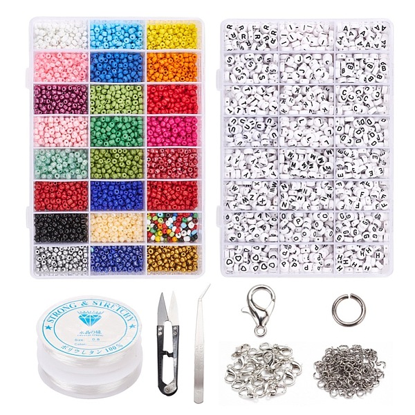 PandaHall DIY Jewelry Set Kits, with Elastic Crystal Thread, Acrylic Letter Beads and Glass Seed Beads, Zinc Alloy Lobster Claw Clasps..., Multicolor
PandaHall DIY Jewelry Set Kits, with Elastic Crystal Thread, Acrylic Letter Beads and Glass Seed Beads, Zinc Alloy Lobster Claw Clasps..., Multicolor