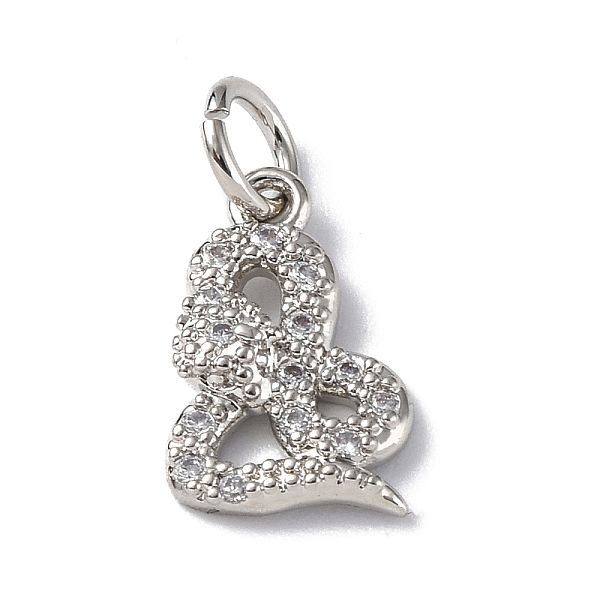 PandaHall Brass Micro Pave Cubic Zirconia Charms, with Jump Ring, Snake Charms, Platinum, 12.5x8.5x2mm, Hole: 3mm Brass+Cubic Zirconia Snake..., Clear
PandaHall Brass Micro Pave Cubic Zirconia Charms, with Jump Ring, Snake Charms, Platinum, 12.5x8.5x2mm, Hole: 3mm Brass+Cubic Zirconia Snake..., Clear