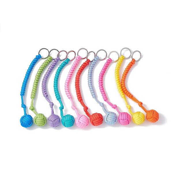 PandaHall Polyester & Spandex Cord Ropes Braided Wood Ball Keychain, with 304 Stainless Steel Split Key Rings, Mixed Color, 23.3cm Stainless..., Multicolor
PandaHall Polyester & Spandex Cord Ropes Braided Wood Ball Keychain, with 304 Stainless Steel Split Key Rings, Mixed Color, 23.3cm Stainless..., Multicolor