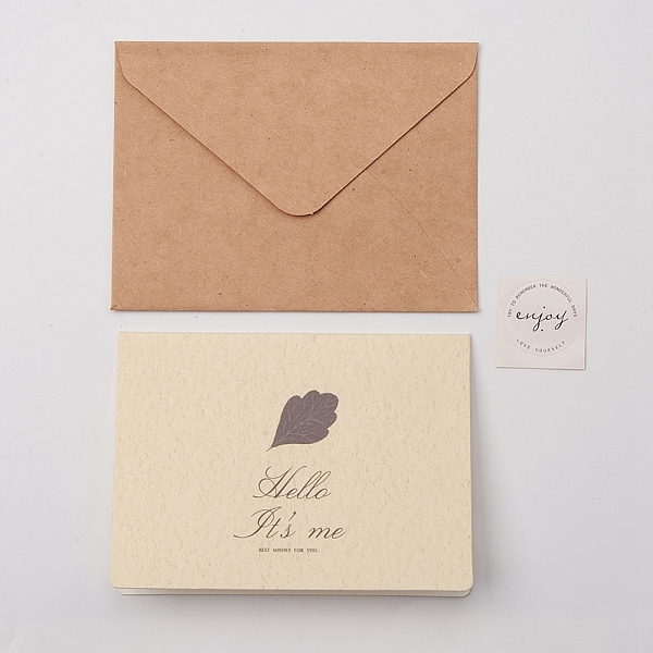 PandaHall Leaf Pattern Kraft Envelopes and Greeting Cards Set, Blank Inside, Handwritten Style for Baby Showers & Wedding, BurlyWood..., Orange
PandaHall Leaf Pattern Kraft Envelopes and Greeting Cards Set, Blank Inside, Handwritten Style for Baby Showers & Wedding, BurlyWood..., Orange