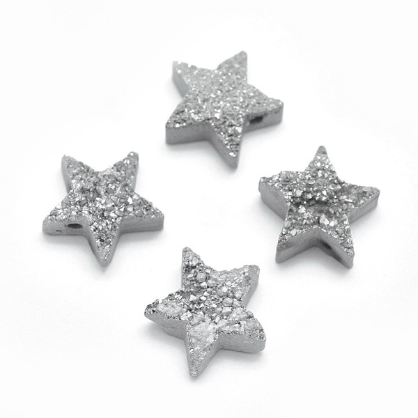 PandaHall Electroplate Natural Druzy Quartz Charms, Star, Silver Plated, 12~12.5x13x5~7mm, Hole: 0.8mm Quartz Star
PandaHall Electroplate Natural Druzy Quartz Charms, Star, Silver Plated, 12~12.5x13x5~7mm, Hole: 0.8mm Quartz Star