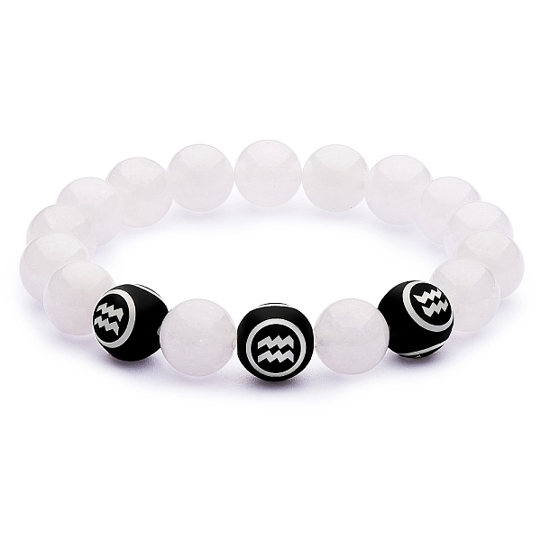 PandaHall Natural White Jade Round Beaded Stretch Bracelet, Constellation Gemstone Jewelry for Women, Aquarius, Inner Diameter: 2 inch...
PandaHall Natural White Jade Round Beaded Stretch Bracelet, Constellation Gemstone Jewelry for Women, Aquarius, Inner Diameter: 2 inch...